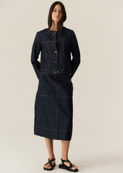 POL - Carsen Skirt - Dark Wash