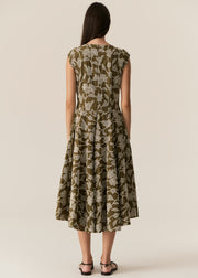 POL - Hugo Dress - Khaki Embroidery