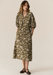POL - Hugo Skirt - Khaki Embroidery