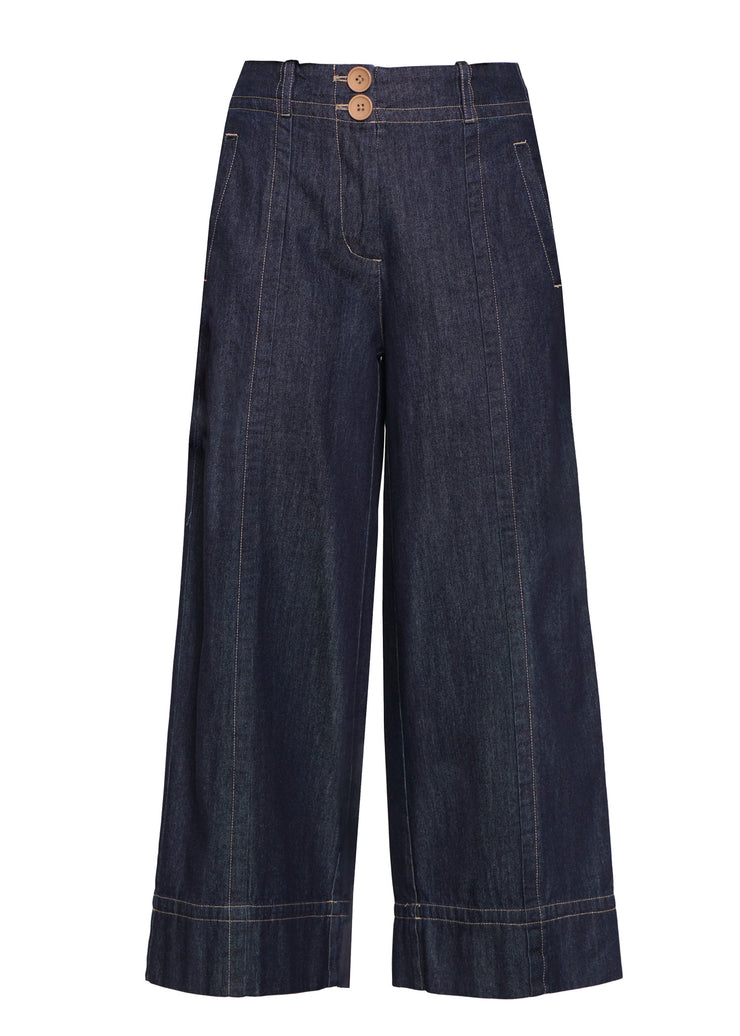 POL - Carsen Crop Pant - Dark Wash