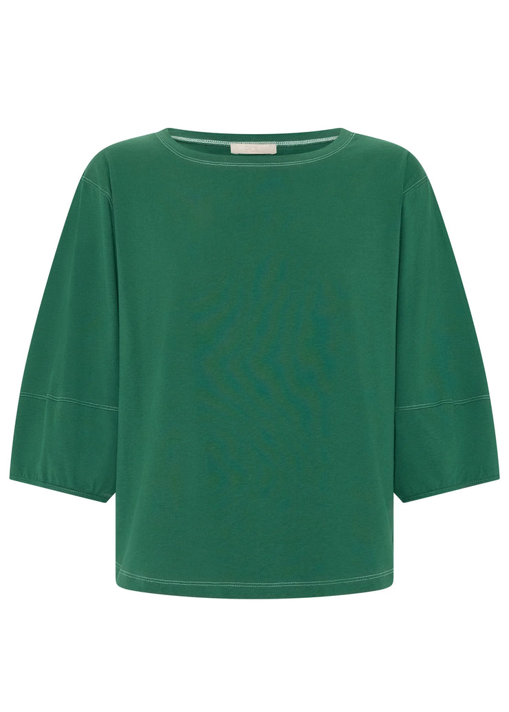 POL - Harlyn Topstitch Tee - Green