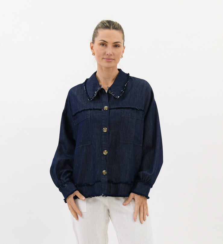 Rydel Jacket - Navy Chambray