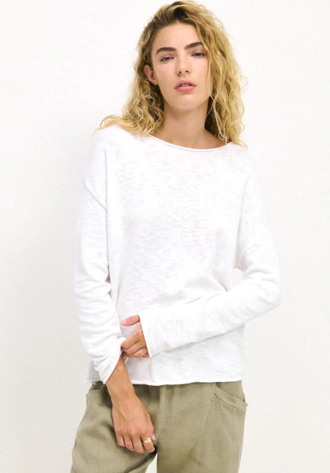 Little Lies - Nellie Top - White