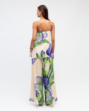 Sweet Iris Wide Leg Pant - Iris Print