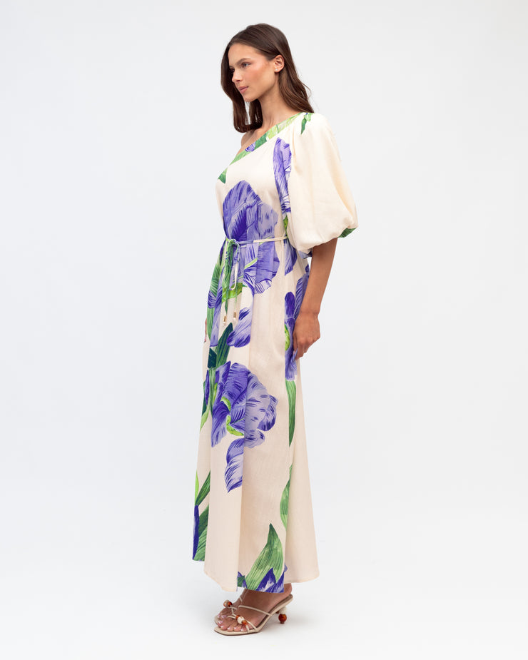 Sweet Iris Maxi Dress - Iris Print