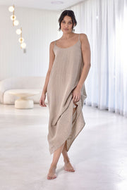 Fundamental Linen Midi - Natural