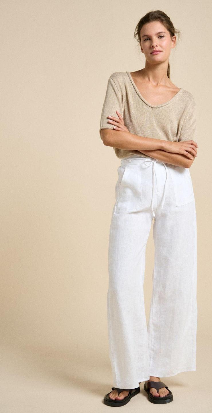 Little Lies - Remy Pant - White